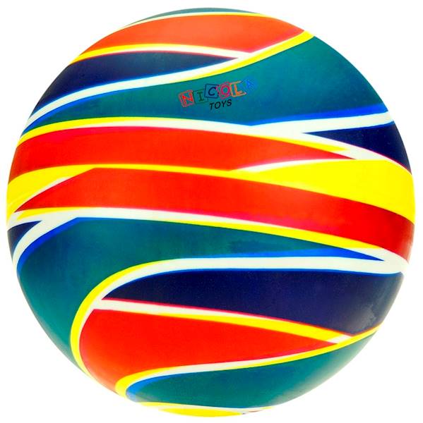 * 4130 DUŻA 24cm GUMOWA KOLOROWA PIŁKA DO GRY