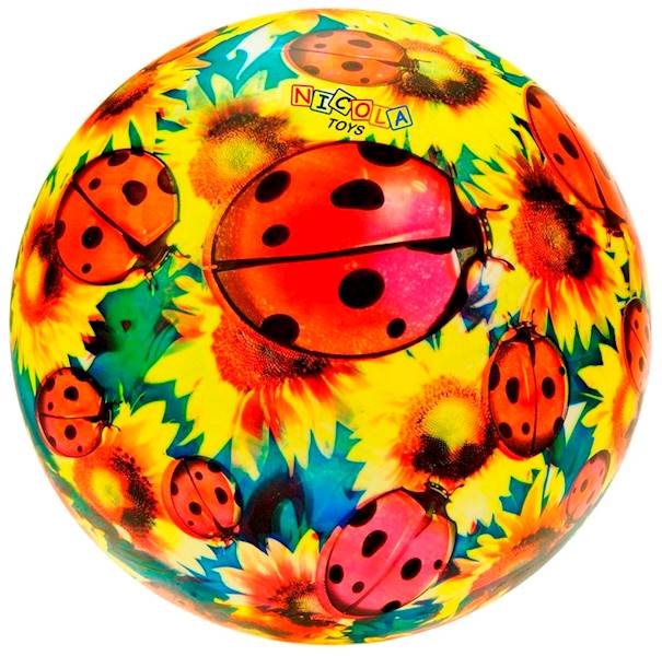 * 4130 DUŻA 24cm GUMOWA KOLOROWA PIŁKA DO GRY