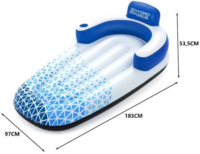 43533 Materac fotel dmuchany leżak do pływania 183 cm Bestway 