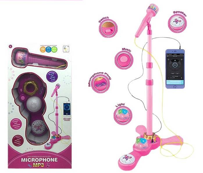 8538 MIKROFON STOJĄCY NA STATYWIE KARAOKE MP3