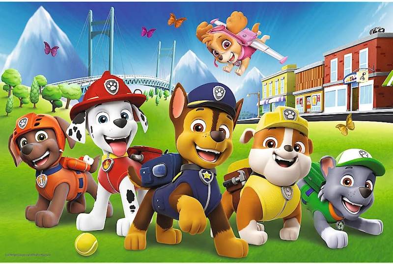 3758 Trefl puzzle 60 elementów Psi Patrol Paw Patrol na polanie