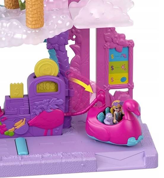 8258 ZESTAW POLLY POCKET FLAMINGOWA MYJNIA LALKI