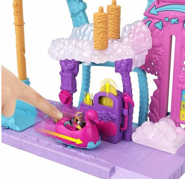 8258 ZESTAW POLLY POCKET FLAMINGOWA MYJNIA LALKI