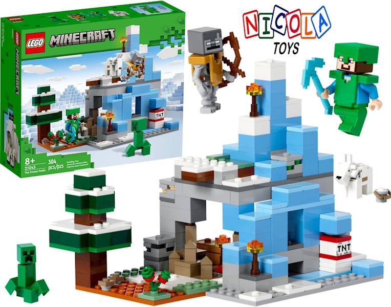 21243 KLOCKI LEGO MINECRAFT OŚNIEŻONE SZCZYTY