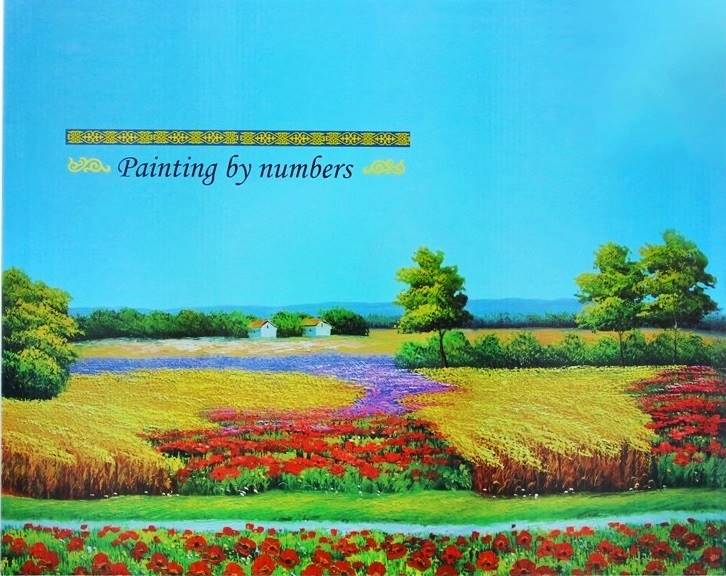 7797 MALOWANIE PO NUMERACH OBRAZ + FARBKI 50x40cm