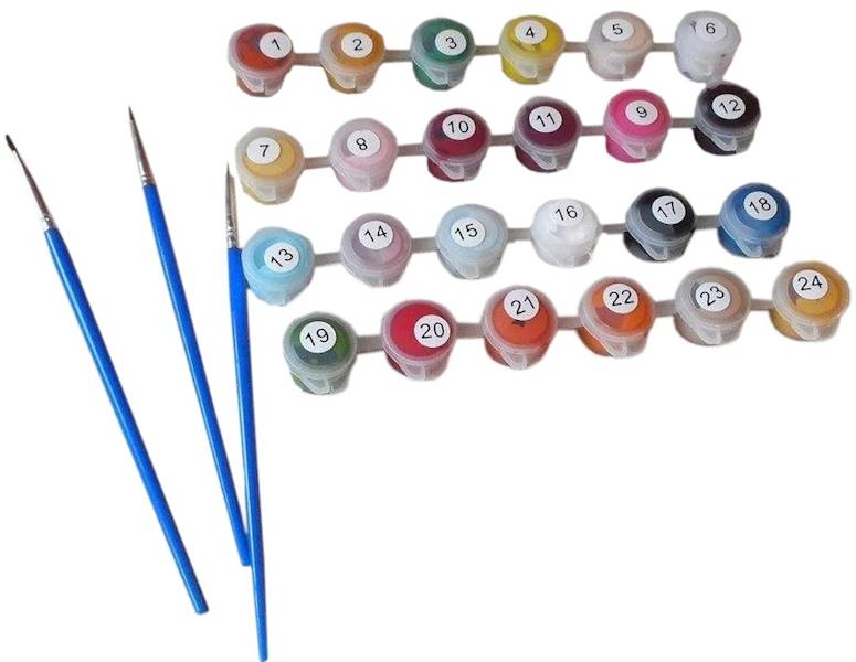 7599 MALOWANIE PO NUMERACH 50x40cm OBRAZ + FARBKI