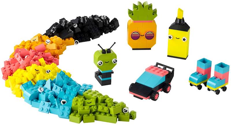 11027 LEGO CLASSIC ZABAWA NEONOWYMI KOLORAMI