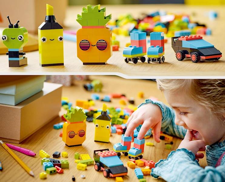 11027 LEGO CLASSIC ZABAWA NEONOWYMI KOLORAMI
