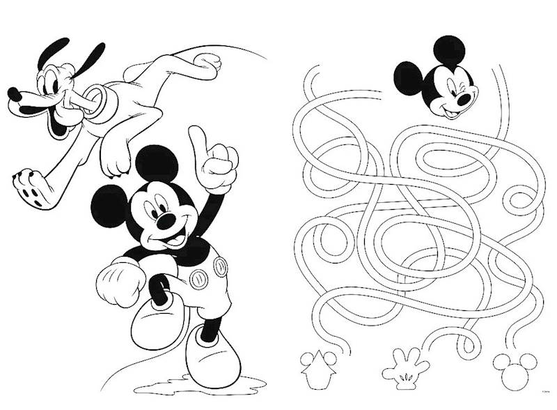 0129 PUZZLE DWUSTRONNE 24 EL WESOŁY DOMEK MICKEY