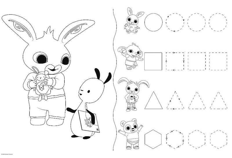 0037 DWUSTRONNE PUZZLE 24 BING Z PRZYJACIÓŁMI 3w1