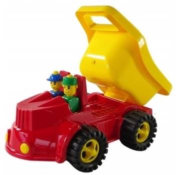 0628 DUŻY SAMOCHÓD JEEP WYWROTKA + FIGURKI