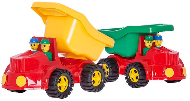 0628 DUŻY SAMOCHÓD JEEP WYWROTKA + FIGURKI