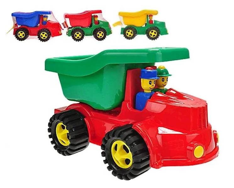 0628 DUŻY SAMOCHÓD JEEP WYWROTKA + FIGURKI