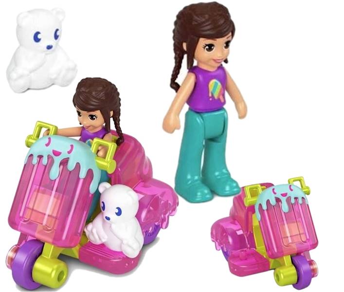 9395 LALKA POLLY POCKET MROŹNY SKUTER FIGURKI