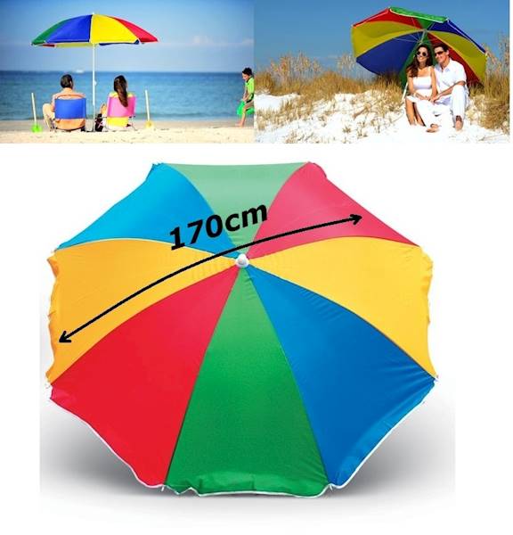 2784 DUŻY KOLOROWY PARASOL PLAŻOWY OGRODOWY