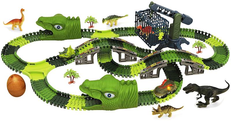 * 4949 TOR SAMOCHODOWY WYŚCIGOWY DINOZAUR DINO PARK 277ele
