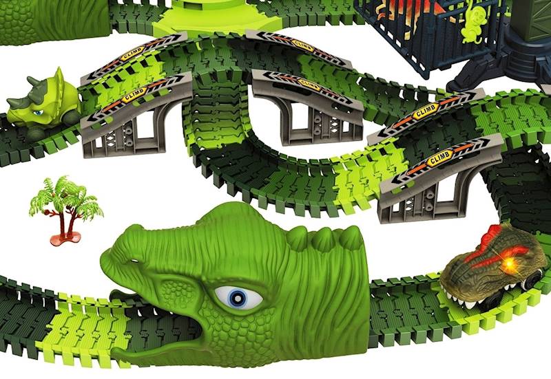 * 4949 TOR SAMOCHODOWY WYŚCIGOWY DINOZAUR DINO PARK 277ele