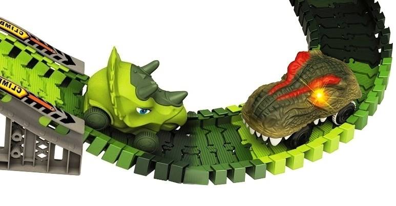 * 4949 TOR SAMOCHODOWY WYŚCIGOWY DINOZAUR DINO PARK 277ele