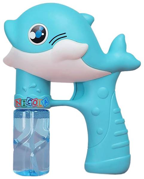 * 4987 RYBKA DELFIN AUTOMATYCZNY PISTOLET NA BAŃKI MYDLANE NA BATERIE + 2 PŁYNY