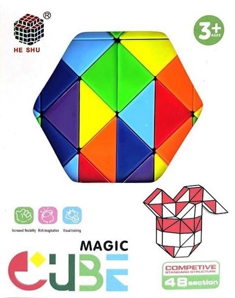 4641 UKŁADANKA 48el KOSTKA MAGICZNY WĄŻ MAGIC CUBE