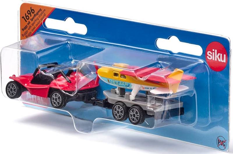 1696 SIKU SAMOCHÓD BUGGY Z PRZYCZEPĄ Z SAMOLOTEM 