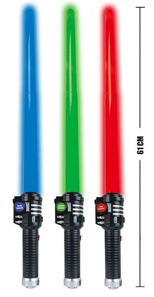 5990 MIECZ 61cm MIECZ ŚWIETLNY KOLOROWY Z DŹWIEKIEM 