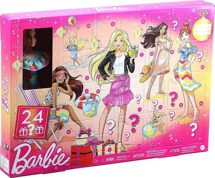 4562 BARBIE KALENDARZ ADWENTOWY + LALKA AKCESORIA