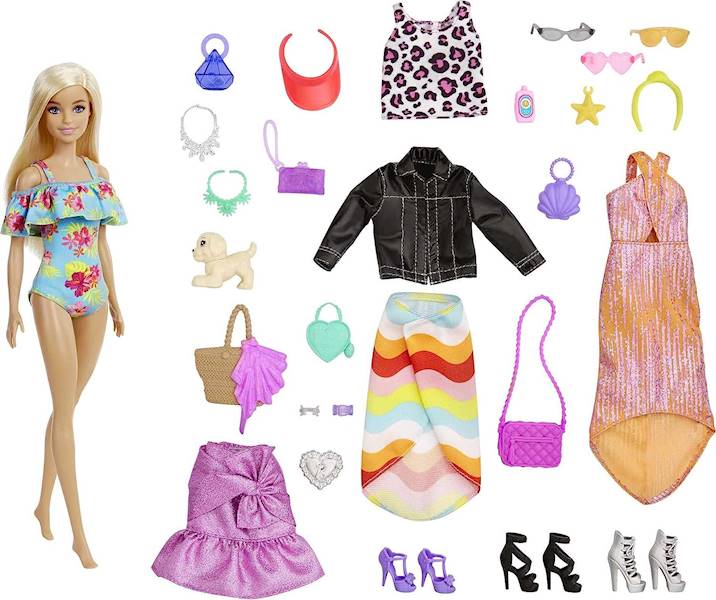 4562 BARBIE KALENDARZ ADWENTOWY + LALKA AKCESORIA