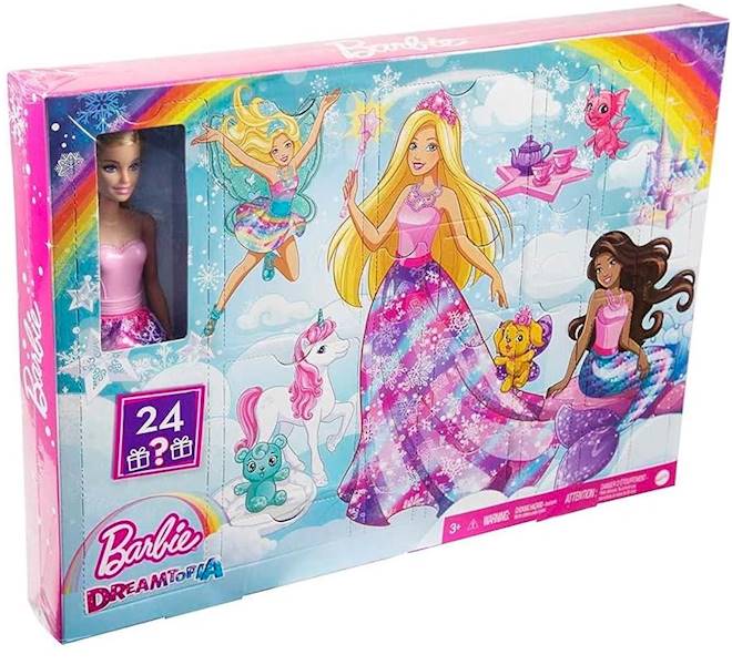 2684 BARBIE KALENDARZ ADWENTOWY + LALKA AKCESORIA 