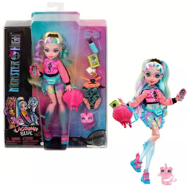 9798 LALKA MONSTER HIGH LAGOONA BLUE + AKCESORIA