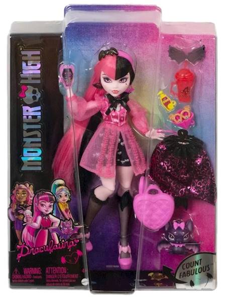9910 LALKA MONSTER HIGH DRACULAURA + AKCESORIA