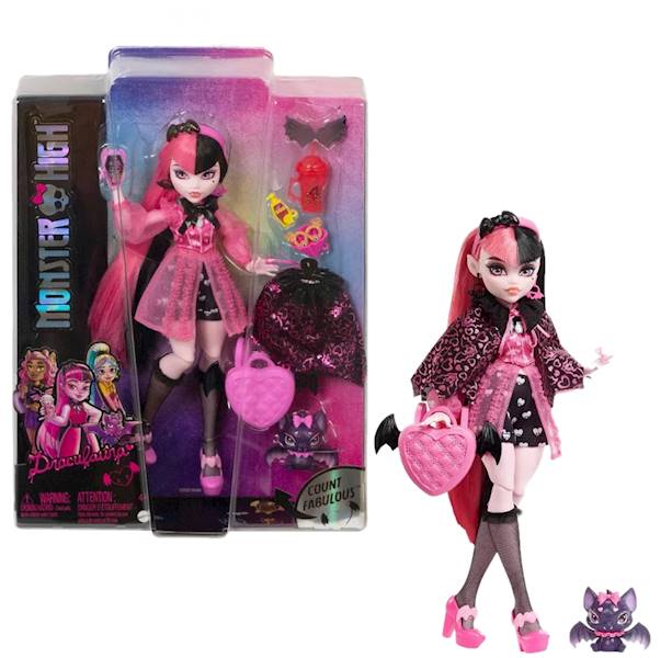 9910 LALKA MONSTER HIGH DRACULAURA + AKCESORIA