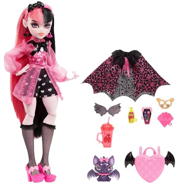 9910 LALKA MONSTER HIGH DRACULAURA + AKCESORIA