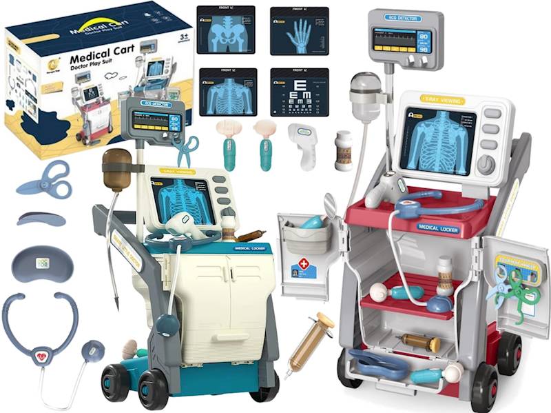 1045 WÓZEK LEKARSKI MEDYCZNY + AKCESORIA LEKARZ