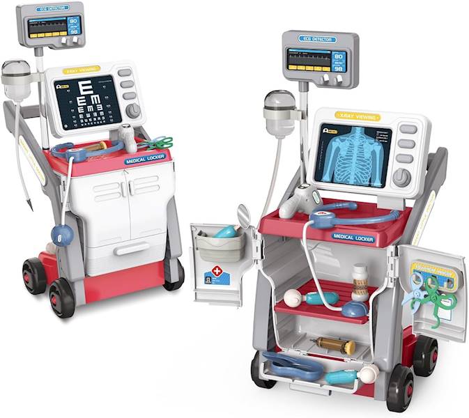 1045 WÓZEK LEKARSKI MEDYCZNY + AKCESORIA LEKARZ