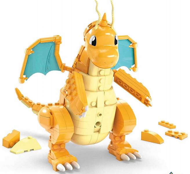 7919 KLOCKI 387ele  MEGA POKEMON DRAGONITE