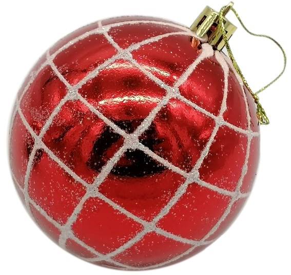 5309 ZESTAW 6szt BOMBKA DEKOROWANA CHOINKOWA OZDOBA