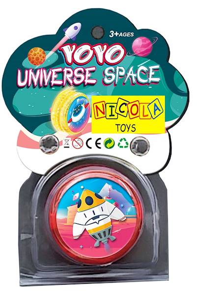 * 5526 DUŻE ŚWIECĄCE YO-YO JOJO KOSMOS UFO RAKIETY MIX
