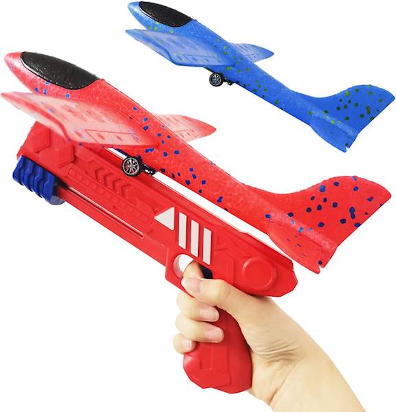 * 5571 PISTOLET WYRZUTNIA + SAMOLOT STYROPIANOWY RZUTKA