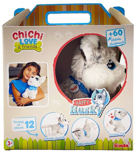 9337 INTERAKTYWNY CHI CHI LOVE PIESEK HAPPY HUSKY 60 EFEKTÓW 