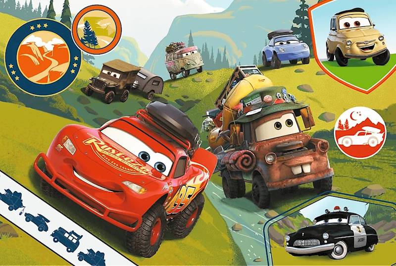 3522 PUZZLE MAXI 24 EL. CARS WESOŁE AUTA TREFL