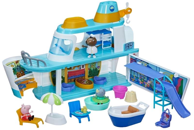 0379 ŚWINKA PEPPA STATEK PASAŻERSKI + FIGURKI I AKCESORIA