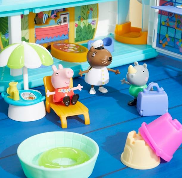 0379 ŚWINKA PEPPA STATEK PASAŻERSKI + FIGURKI I AKCESORIA