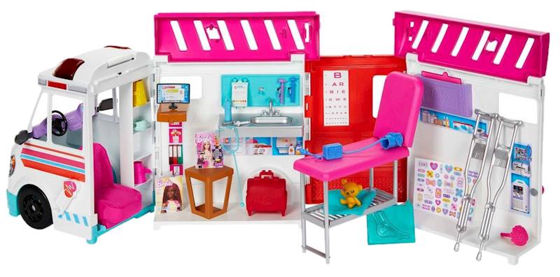 8022 BARBIE MOBILNA KARETKA AMBULANS KLINIKA + AKCESORIA