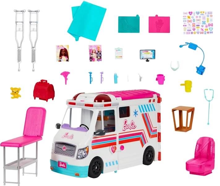 8022 BARBIE MOBILNA KARETKA AMBULANS KLINIKA + AKCESORIA