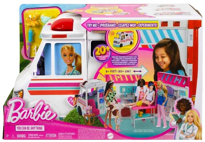 8022 BARBIE MOBILNA KARETKA AMBULANS KLINIKA + AKCESORIA