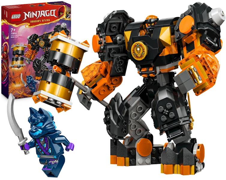 71806 Klocki Lego Ninjago Mech żywiołu ziemi Cole’a 235 elementów