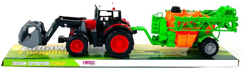 3865 Traktor z turem maszyna rolnicza – ciągnik z przyczepą opryskiwacz