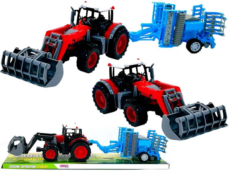 3803 TRAKTOR 60cm Z TUREM I NAPĘDEM + MASZYNA ROLNICZA DO ZIEMNIAKÓW