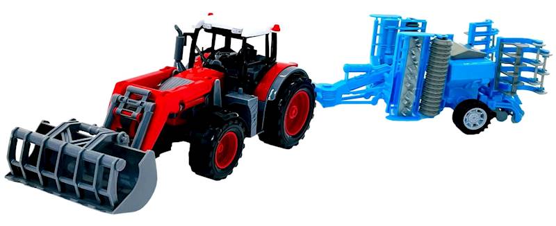 3803 TRAKTOR 60cm Z TUREM I NAPĘDEM + MASZYNA ROLNICZA DO ZIEMNIAKÓW